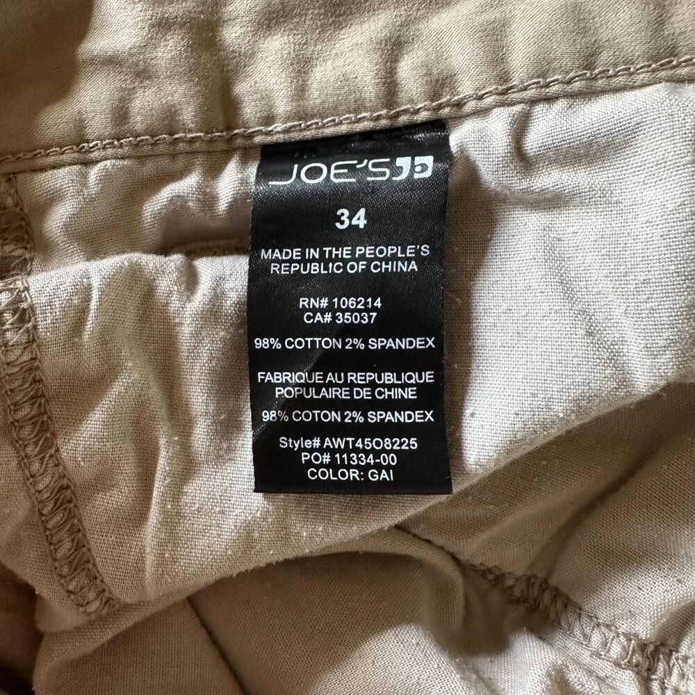 Joe Jeans Khaki Pant 34x34 - Picture 7 of 7